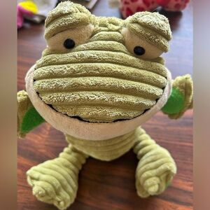 Dan Dee Collectors Choice 12" Plush Green Frog, Super Soft Ribbed Texture